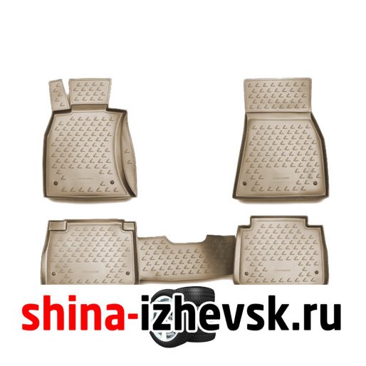 Коврик Autofamily коврики в салон для LEXUS LS460 07/2006- , 4 шт. , бежевый) в Ижевске